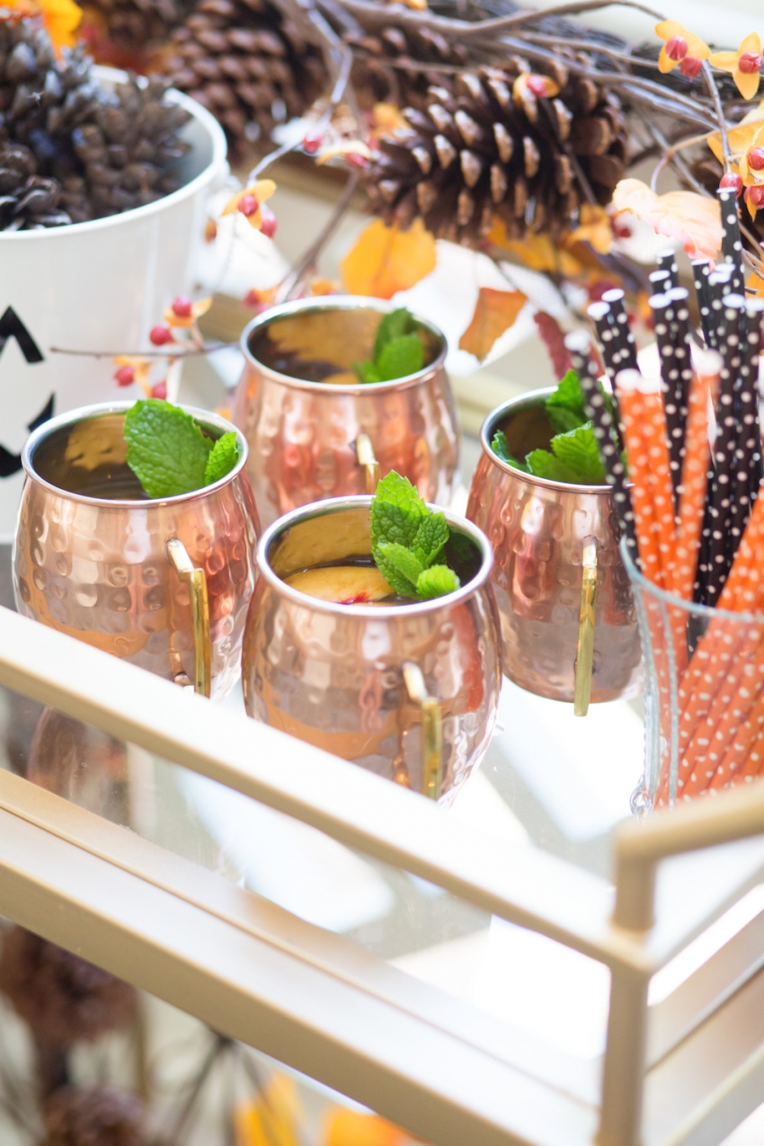 Decorating for Halloween - styling your bar cart by Fashionable Hostess 3